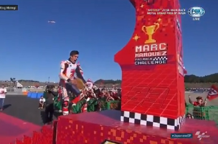 Selebrasi kocak Marc Marquez