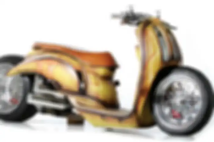 Honda Scoopy dimodif hot rod.