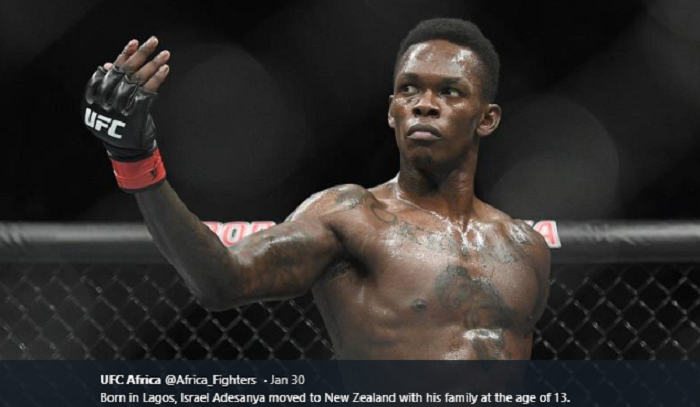 Juara kelas menengah UFC, Israel Adesanya.