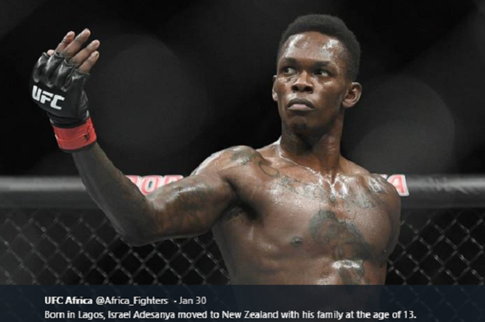 Juara kelas menengah UFC, Israel Adesanya.