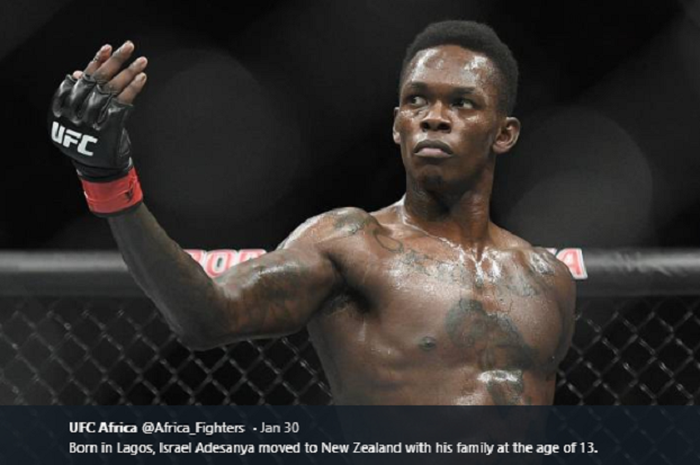 Juara kelas menengah UFC, Israel Adesanya.