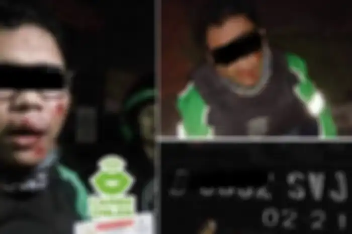 Pengojek online jadi korban begal di BSD Tangsel, Kamis (14/2/2019).