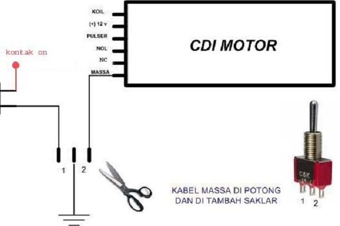 Cara sederhana membuat pengaman tersembunyi untuk motor