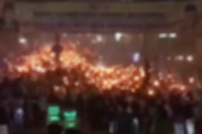 Ribuan warga pawai obor sambut Ramadan