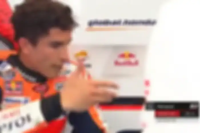 Marc Marquez nampak marah atas insiden rantai di FP4 MotoGP Argentina.