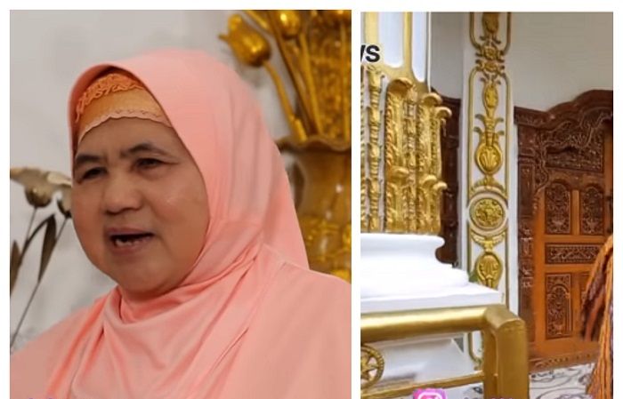 Rumah Mamah Dedeh bernuansa emas