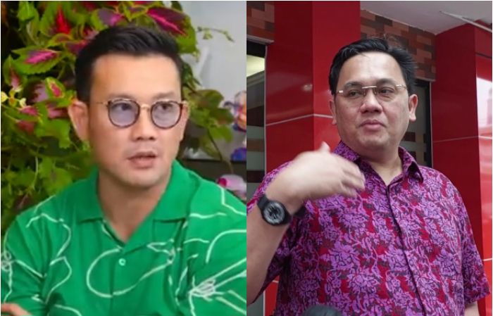 Kolase foto Denny Sumargo dan Farhat Abbas 