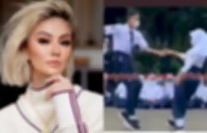 Kolase foto Agnez Mo, dan 2 murid SMPN 1 Ciawi yang dicap generasi rusak