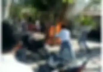 Aceh Gempar, Video Motor Terbakar Sampai Ludes di Parkiran SMA, Pelajar Kocar-kacir