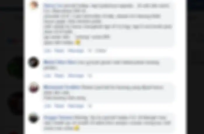 Beberapa korban yang mengomentari iklan lelang motor online