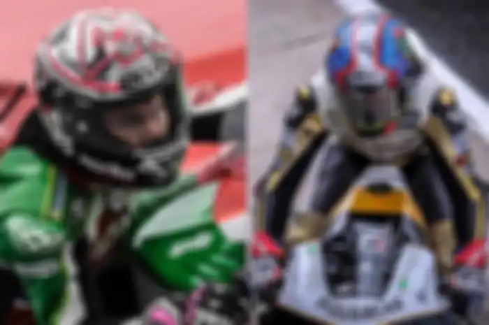 Aleix Espargaro dan Karel Abraham gunakan helm merek Indonesia