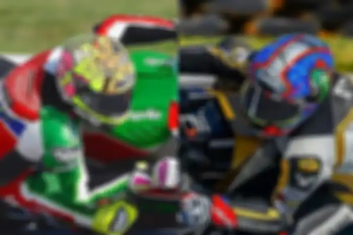 Aleix Espargaro dan Karel Abraham gunakan helm merek Indonesia