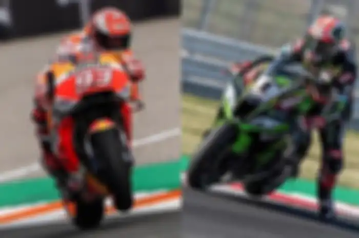 Marc Marquez dari MotoGP versus Jonathan Rea dari WorldSBK