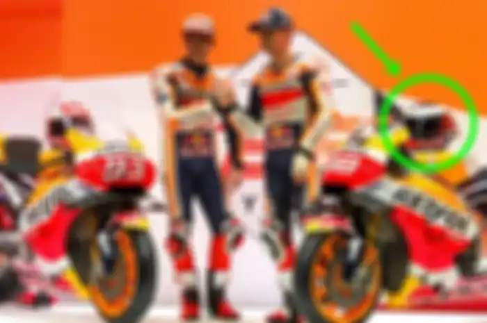 Helm baru Jorge Lorenzo saat launching Tim MotoGP Repsol Honda 2019