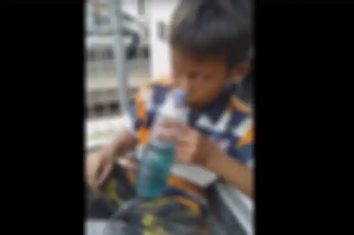 Bocah mabuk bensin Pertalite