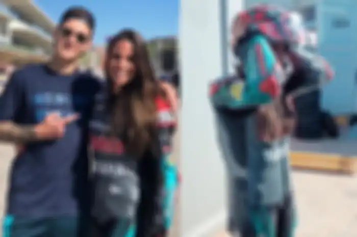 Fabio Quartararo bersama Lucia Villalon Pursa