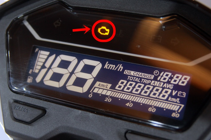 Lampu indikator engine check di Honda Vario