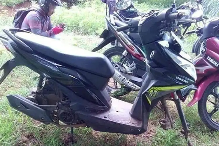Walah Nyolong Motor Hanya Diambil Peleknya, Motornya Ditinggal 