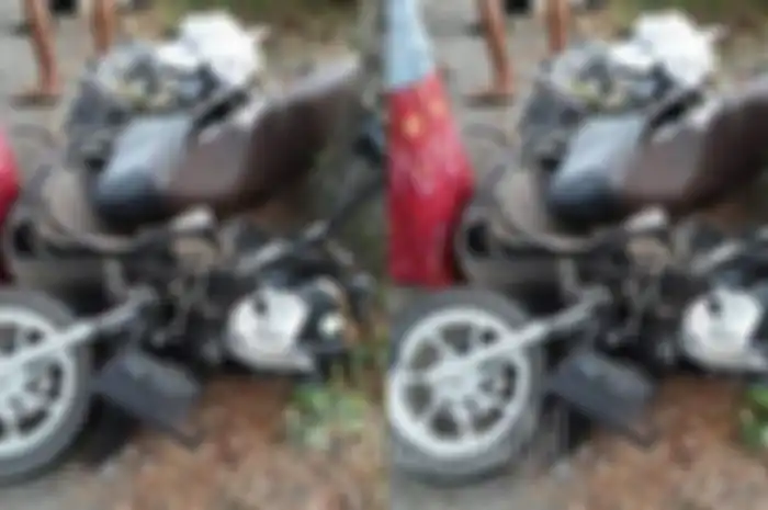 Kondisi motor Honda Scoopy korban