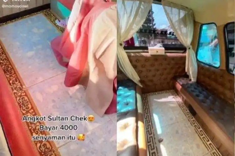 Angkot Kelas Sultan Lantai Keramik Jok Model Sofa Mewah Tarifnya Cuma Rp2 Ribu