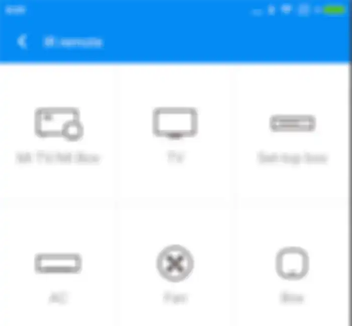 Menu Mi Remote