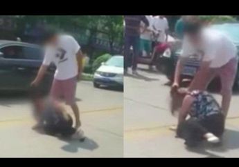 Gak Tega Emaknya Disakiti, Anak Laki-laki Jambak dan Hajar Pelakor di Jalanan hingga Viral: Orang Tua Bercerai karena Kamu!