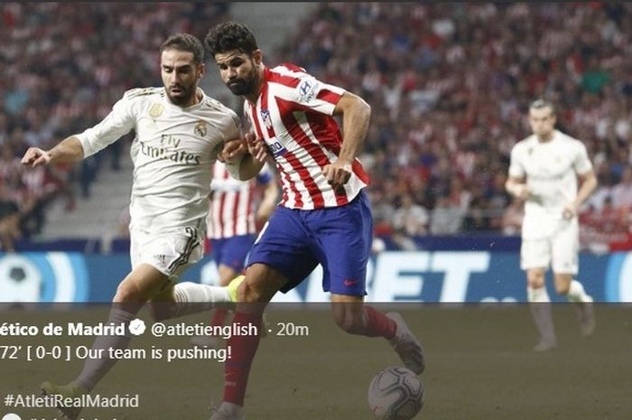 Duel Atletico Madrid versus Real Madrid di Wanca Metropolitano, Sabtu (28/9/2019).