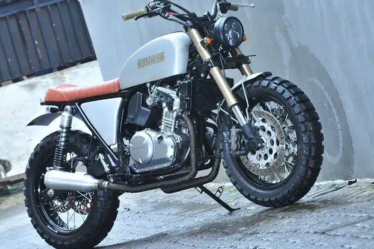 Suzuki Inazuma Punya Polisi Dimodif Street Tracker, Begal Dijamin Minggir