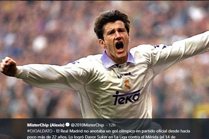 Davor Suker saat membela Real Madrid.