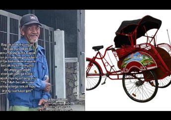 Astagfirullah, Kakek Tua Ini Ditipu Penumpang, Becak yang Dipakainya Cari Nafkah Malah Dibawa Kabur dengan Alasan Ini