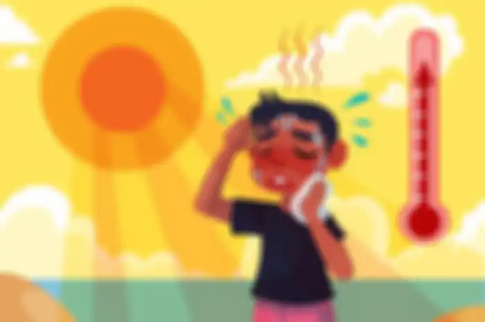 ilustrasi heatwave atau gelombang panas 