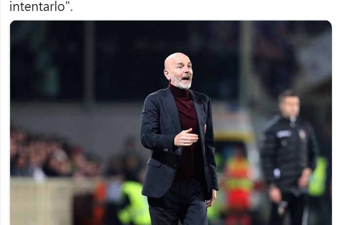 Pelatih AC Milan, Stefano Pioli.