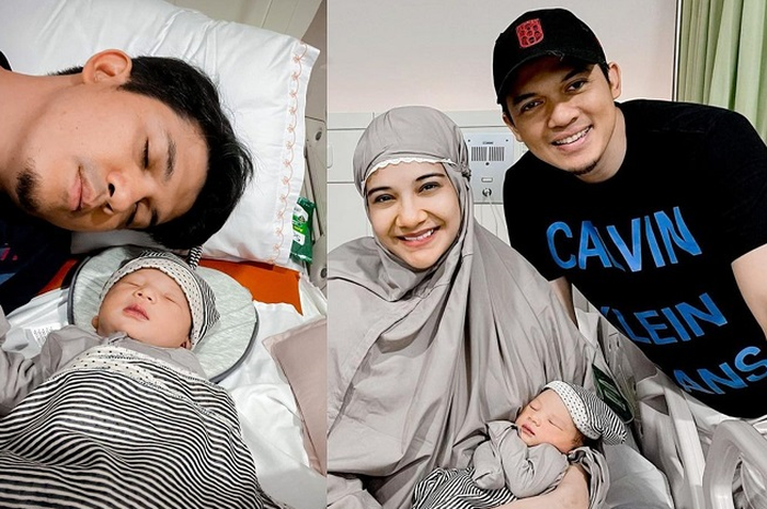 Zaskia Sungkar dan Irwansyah bersama anak pertama mereka