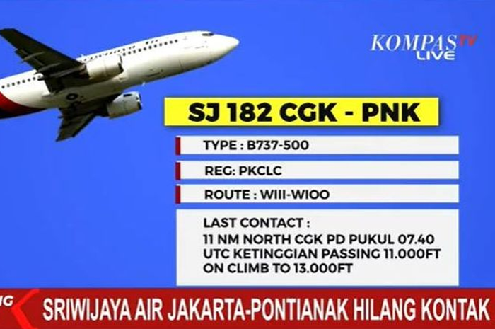 Pesawat SJ 182 yang jatuh di perairan Kepulauan Seribu dikatakan dalam kondisi baik.