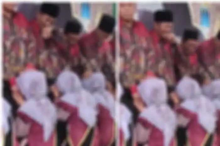 Viral 2 bapak-bapak ketawa saat momen sedih sungkeman, netizen ngakak