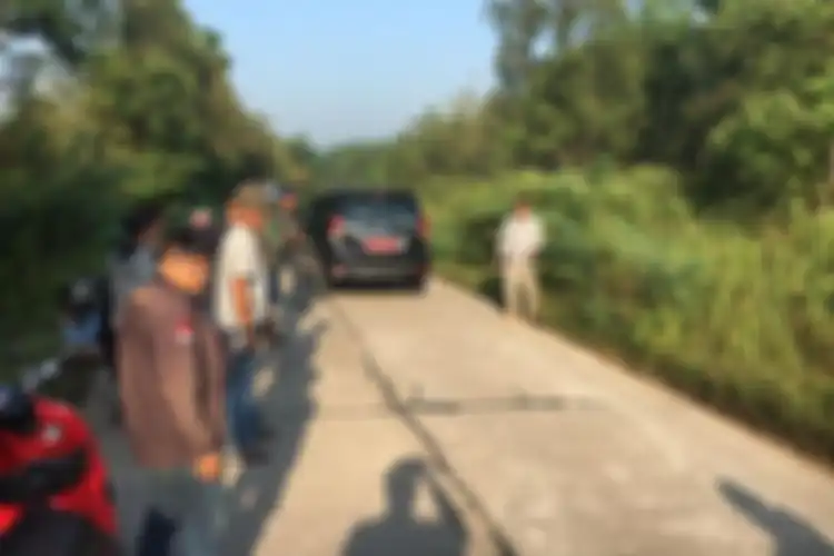 Lokasi perampokan yang menimpa Maman Wahari salah satu wartawan lokal menjadi korban begal di Kabupa