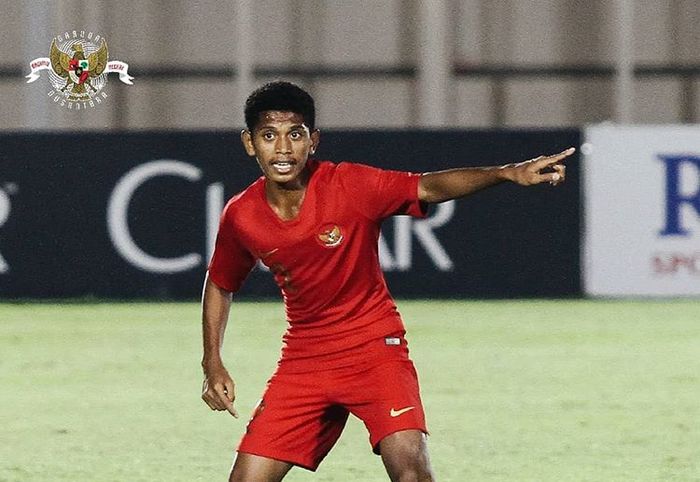 Pemain asal Ambon, Alfin Lestaluhu, saat membela timnas U-16 Indonesia di Kualifikasi Piala Asia U-16 2020.