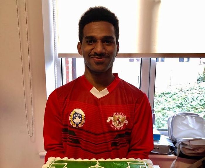 Foto Daniel Naa, pemain Bhayangkara FC U-16 yang bergabung Garuda Select III.