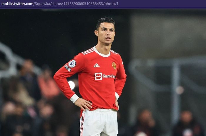 Cristiano Ronaldo saat Manchester United melawat ke markas Newcastle United, Stadion St James' Park, di pekan ke-19 Liga Inggris 2021-2022.