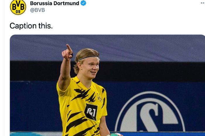 Penyerang Borussia Dortmund, Erling Haaland.