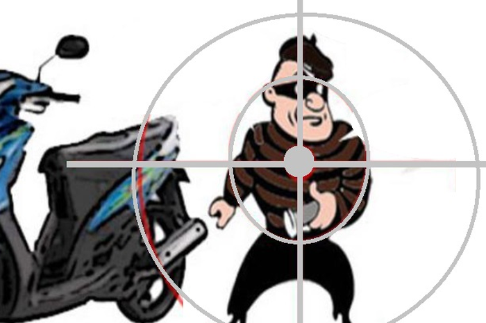Ilustrasi maling motor
