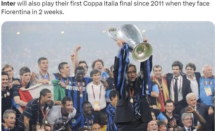 Inter Milan saat menjuarai Liga Champions 2009-2010.