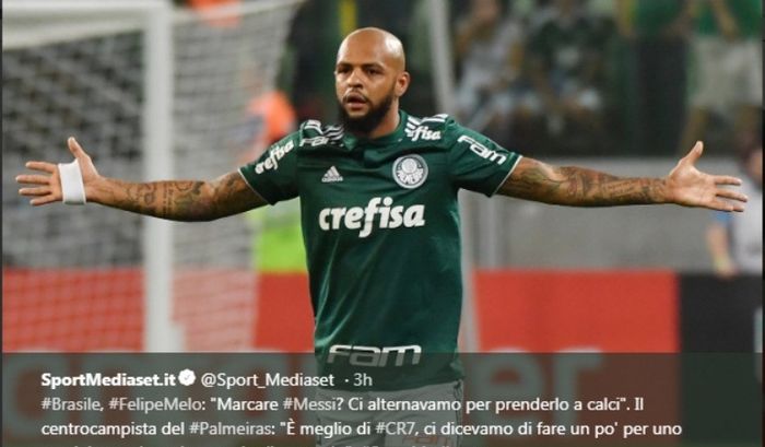 Mantan gelandang timnas Brasil, Felipe Melo.