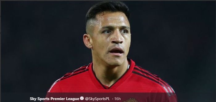 Pemain sayap Manchester United, Alexis Sanchez.