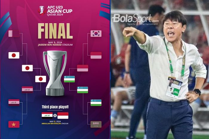 Pelatih Timnas U-23 Indonesia Shin Tae-yong menyambut Irak dalam perebutan peringkat ketiga Piala Asia U-23 2024 sekaligus tiket otomatis ke Olimpiade Paris 2024.