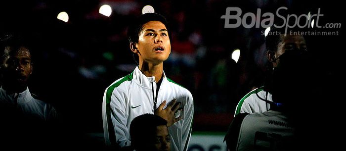Penyerang timnas U-16 Indonesia, Rendy Juliansyah, menjelang laga kedua Grup A Piala AFF U-16 2018 m