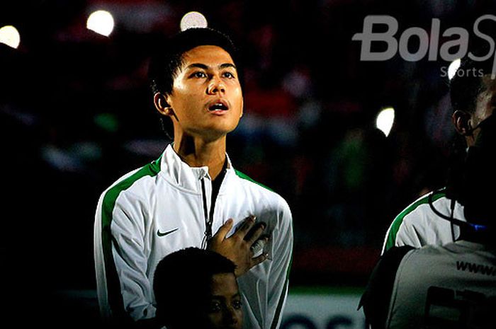 Penyerang timnas U-16 Indonesia, Rendy Juliansyah, menjelang laga kedua Grup A Piala AFF U-16 2018 m