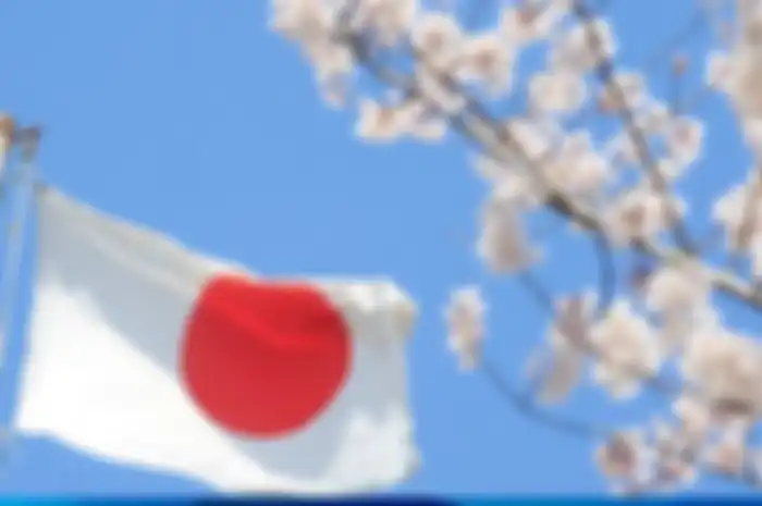 Bendera negara Jepang.