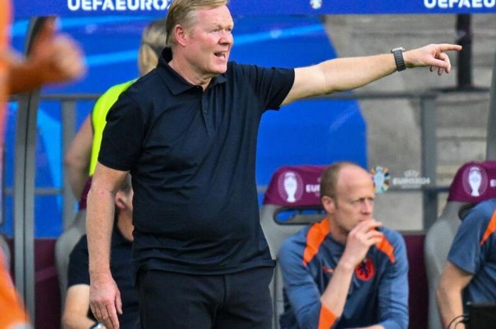 Pelatih Belanda, atau kini dijuluki Timnas Pusat di Indonesia, Ronald Koeman marah saat menyaksikan pemainnya melawan Austria dalam laga terakhir Grup D Euro 2024 di Olympiastadion, Berlin, Selasa (25/6/2024) malam.