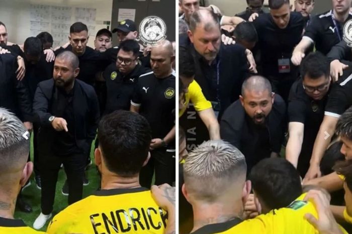 Tunku Ismail Sultan Ibrahim hadir di tengah para pemain Timnas Malaysia dalam ruang ganti Stadion Nasional Bukit Jalil seusai menggasak Vietnam. Di Timnas Indonesia, aksi itu lazim dilakukan Erick Thohir.
